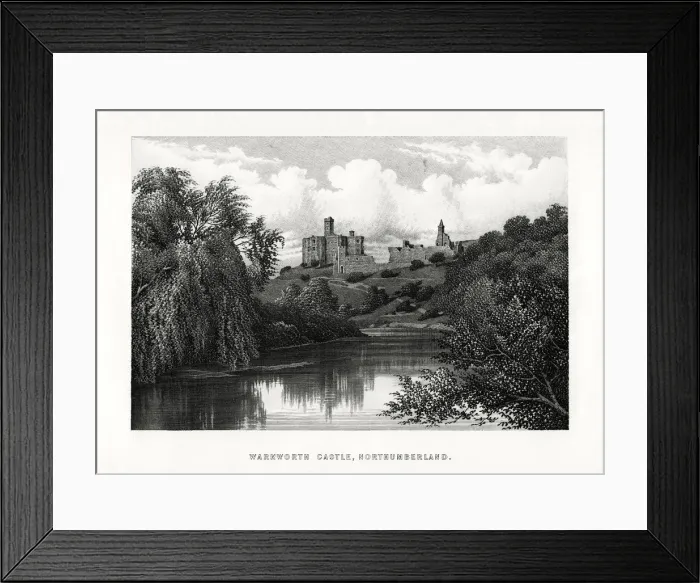 Framed Print : Warkworth Castle, Northumberland, 1896 Framed Print : Warkworth Castle, Northumberland, 1896