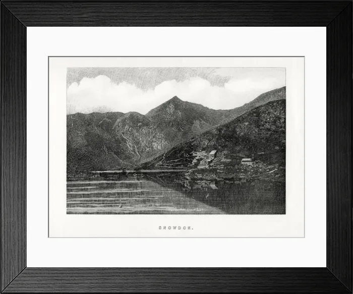 Framed Print : Snowdon, Wales, 1896 Framed Print : Snowdon, Wales, 1896