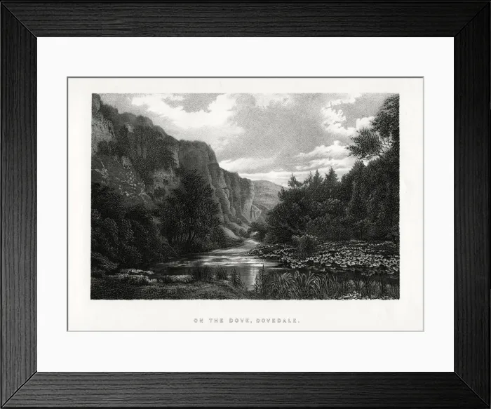 Framed Print : The Dove, Dovedale, Derbyshire, 1896 Framed Print : The Dove, Dovedale, Derbyshire, 1896