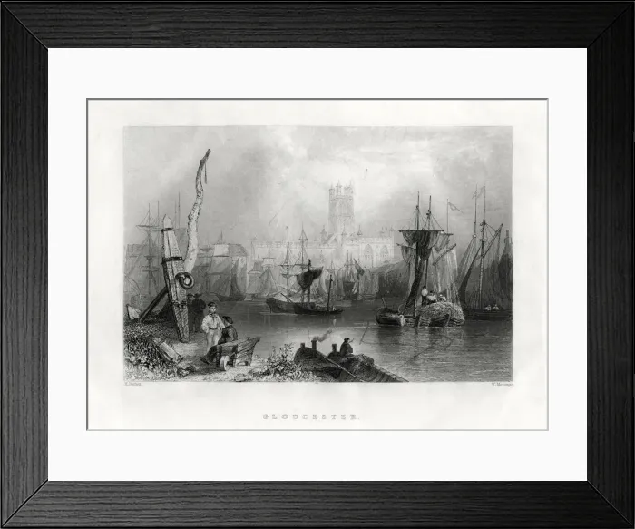 Framed Print : Gloucester, England, 19th century. Artist: W Mossman Framed Print : Gloucester, England, 19th century. Artist: W Mossman