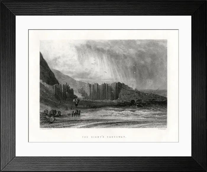 Framed Print : The Giants Causeway, County Antrim, Northern Ireland, 1884. Artist: Edward Radclyffe Framed Print : The Giants Causeway, County Antrim, Northern Ireland, 1884. Artist: Edward Radclyffe