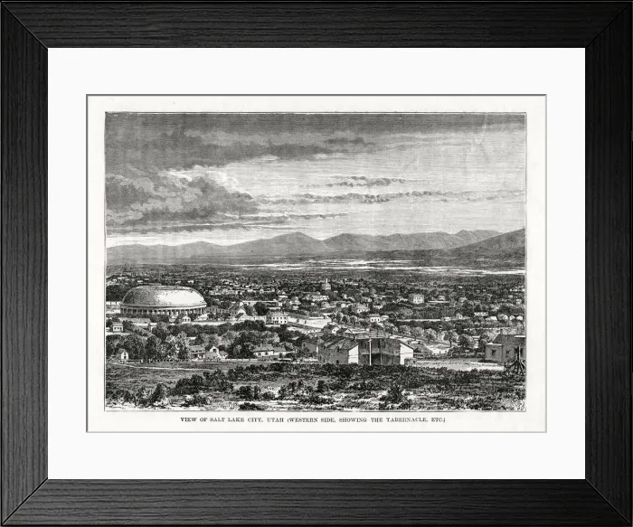 Framed Print : Salt Lake City, Utah, USA, 1877 Framed Print : Salt Lake City, Utah, USA, 1877