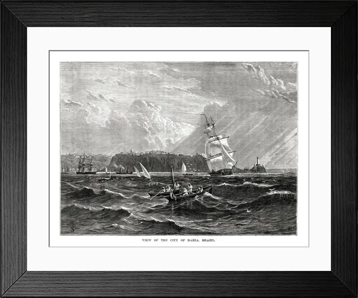 Framed Print : Bahia, Brazil, 1877 Framed Print : Bahia, Brazil, 1877
