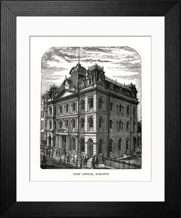 Framed Print : Post Office, Toronto, Ontario, Canada, 19th century Framed Print : Post Office, Toronto, Ontario, Canada, 19th century