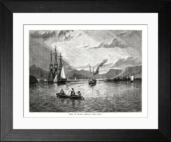 Framed Print : View of Punta Arenas, Costa Rica, 1877 Framed Print : View of Punta Arenas, Costa Rica, 1877