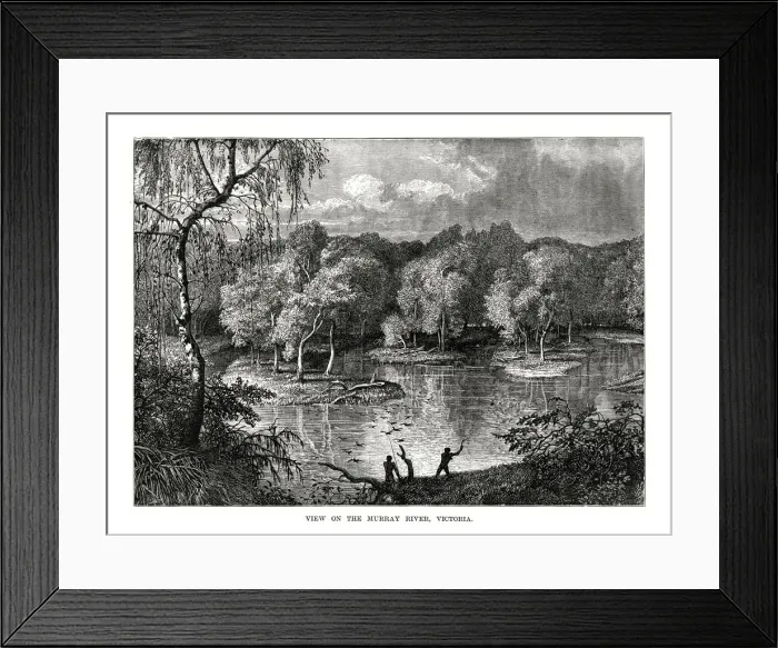 Framed Print : Murray River, Victoria, Australia, 1877 Framed Print : Murray River, Victoria, Australia, 1877
