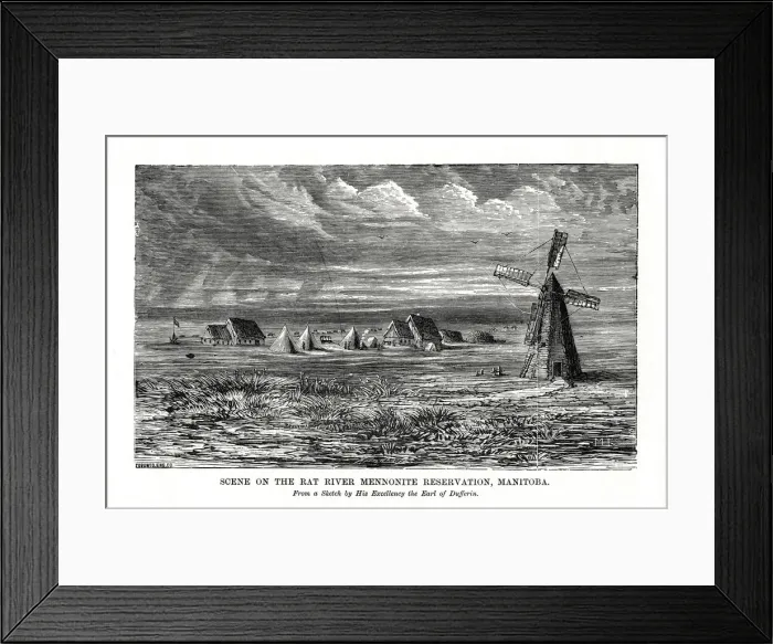 Framed Print : The Rat River Mennonite resevation, Manitoba, Canada, late 19th century Framed Print : The Rat River Mennonite resevation, Manitoba, Canada, late 19th century