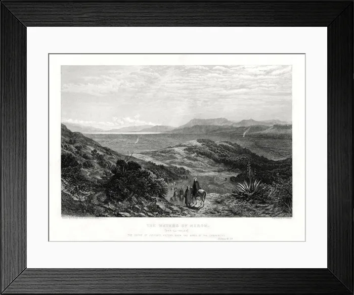 Framed Print : The Waters of Merom, Palestine, 1887. Artist: W Forrest Framed Print : The Waters of Merom, Palestine, 1887. Artist: W Forrest