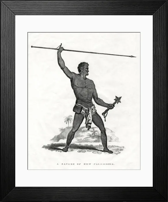 Framed Print : A Savage of New Caledonia, southwest Pacific, 19th century Framed Print : A Savage of New Caledonia, southwest Pacific, 19th century
