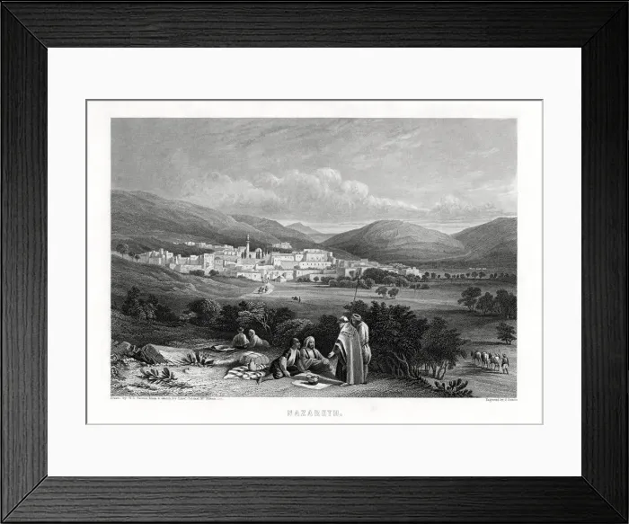 Framed Print : Nazareth, 1887. Artist: J Sands Framed Print : Nazareth, 1887. Artist: J Sands