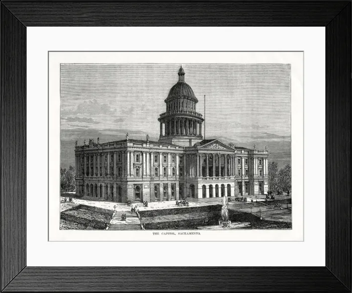 Framed Print : The Capitol, Sacramento, California, USA, 1877 Framed Print : The Capitol, Sacramento, California, USA, 1877