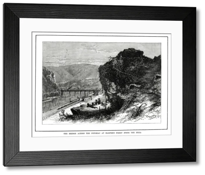 Framed Print : The Bridge across the Potomac at Harpers Ferry, West Virginia, USA, 1877 Framed Print : The Bridge across the Potomac at Harpers Ferry, West Virginia, USA, 1877