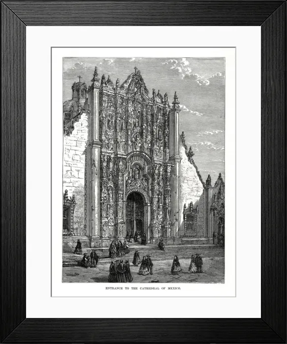 Framed Print : The Cathedral, Mexico City, Mexico, 19th century Framed Print : The Cathedral, Mexico City, Mexico, 19th century
