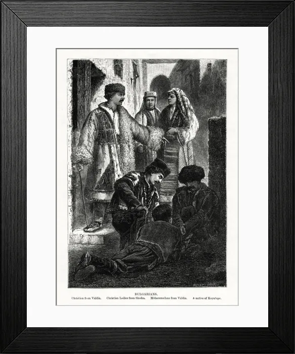 Framed Print : Bulgarians, 1879. Artist: Pierre Fritel Framed Print : Bulgarians, 1879. Artist: Pierre Fritel