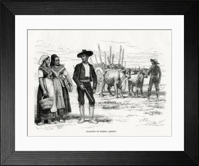 Framed Print : Peasants of Toledo, Castilla-La Mancha, Spain, 1879 Framed Print : Peasants of Toledo, Castilla-La Mancha, Spain, 1879
