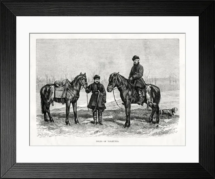Framed Print : Poles of Volhynia, western Ukraine, 1879 Framed Print : Poles of Volhynia, western Ukraine, 1879