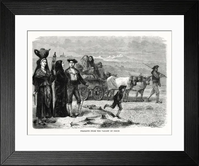 Framed Print : Peasants from the valley of Ossun, France, 1879 Framed Print : Peasants from the valley of Ossun, France, 1879
