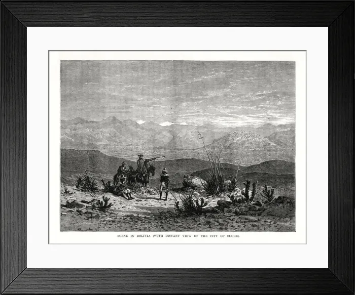 Framed Print : Scene in Bolivia, 1877 Framed Print : Scene in Bolivia, 1877