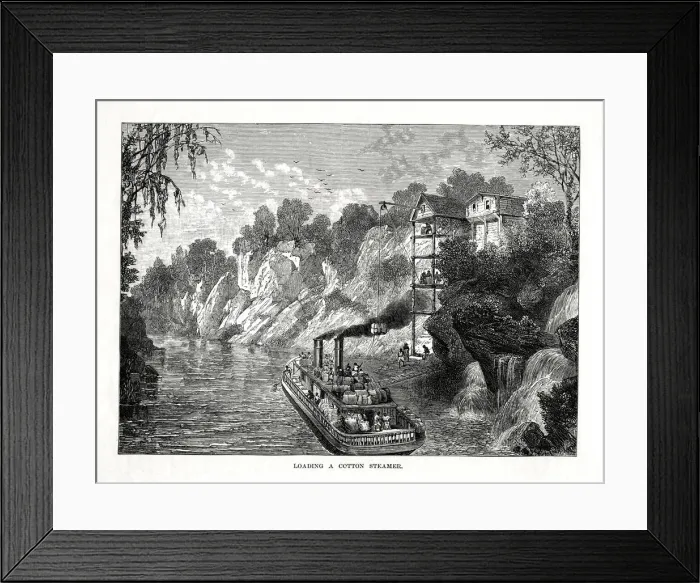 Framed Print : Loading a Cotton Steamer, 1877 Framed Print : Loading a Cotton Steamer, 1877