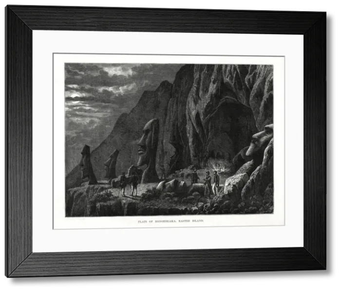 Framed Print : Plain of Ronororaka, Easter Island, 1877 Framed Print : Plain of Ronororaka, Easter Island, 1877