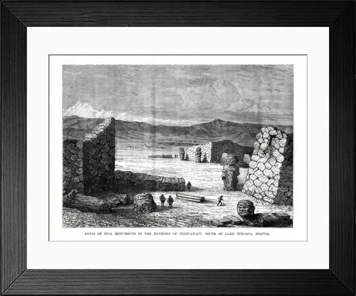 Framed Print : Ruins of Inca Monuments in the Environs of Tiahuanacu, South of Lake Titicaca, Bolivia, 1877 Framed Print : Ruins of Inca Monuments in the Environs of Tiahuanacu, South of Lake Titicaca, Bolivia, 1877