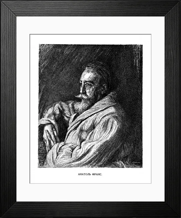 Framed Print : Anatole France, French author, late 19th century Framed Print : Anatole France, French author, late 19th century