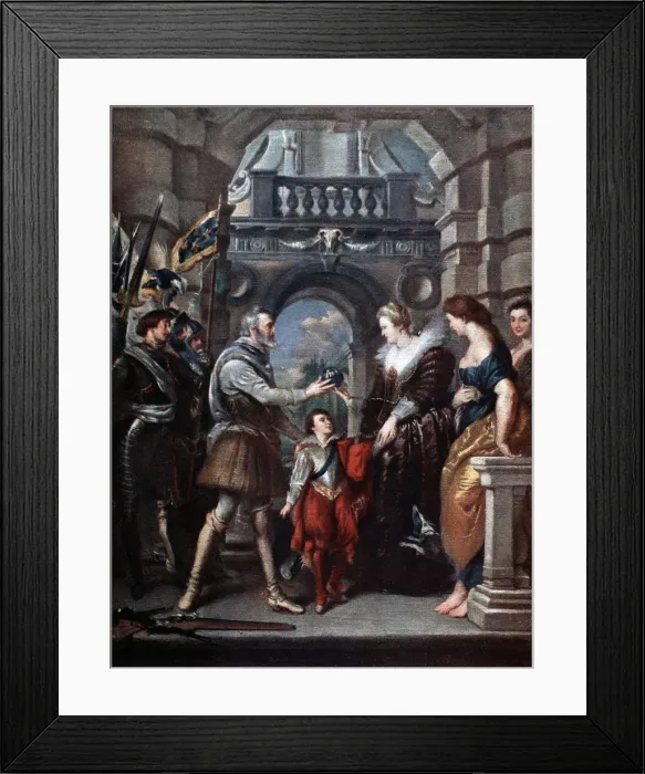 Framed Print : The Medici Cycle: Henri IV leaving for the war in Germany, 20th March 1610, (1621-1625). Artist: Peter Paul Rubens Framed Print : The Medici Cycle: Henri IV leaving for the war in Germany, 20th March 1610, (1621-1625). Artist: Peter Paul Rubens