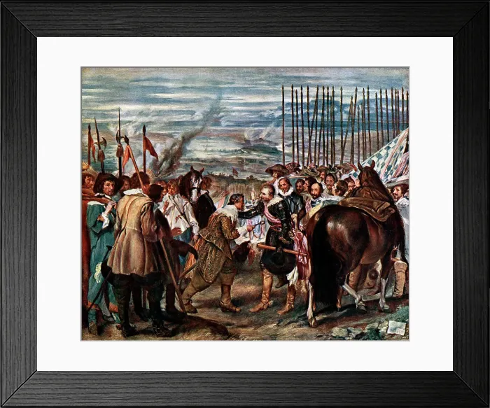 Framed Print : The Surrender of Breda, June 2nd, 1625, (c1635). Artist: Diego Velazquez Framed Print : The Surrender of Breda, June 2nd, 1625, (c1635). Artist: Diego Velazquez
