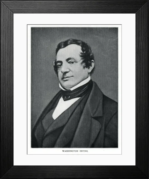 Framed Print : Washington Irving, American author, 20th century Framed Print : Washington Irving, American author, 20th century