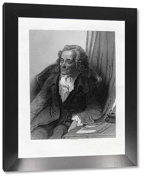 Voltaire, French Enlightenment writer, essayist, deist and philosopher, 1884. Artist: Bosselman