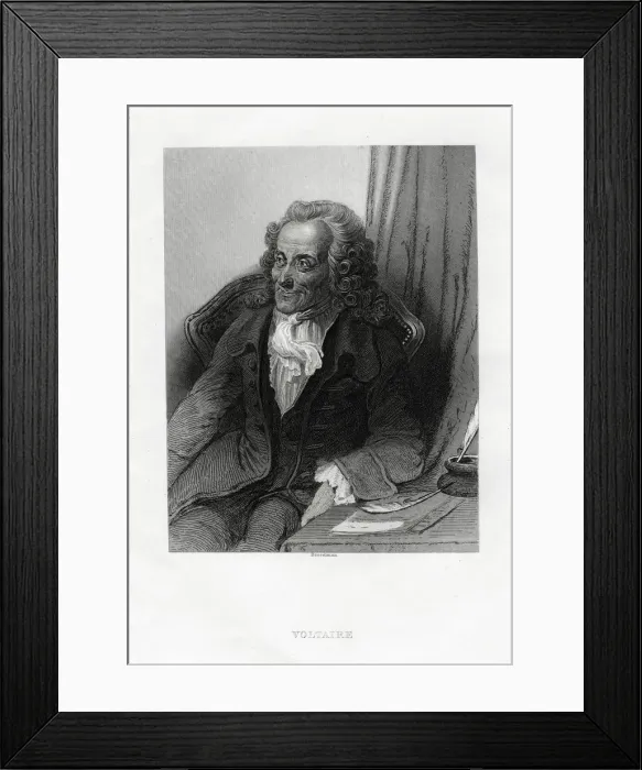 Framed Print : Voltaire, French Enlightenment writer, essayist, deist and philosopher, 1884. Artist: Bosselman Framed Print : Voltaire, French Enlightenment writer, essayist, deist and philosopher, 1884. Artist: Bosselman