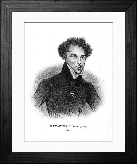 Framed Print : Alexandre Dumas the Elder, French novelist and playwright, 1840 Framed Print : Alexandre Dumas the Elder, French novelist and playwright, 1840