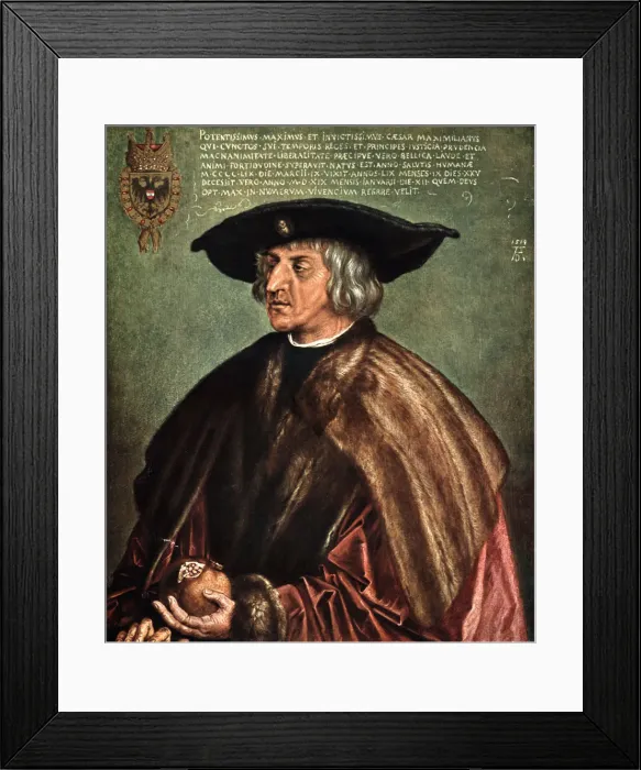 Framed Print : Kaiser Maximilian I, 1519. Artist: Albrecht Durer Framed Print : Kaiser Maximilian I, 1519. Artist: Albrecht Durer