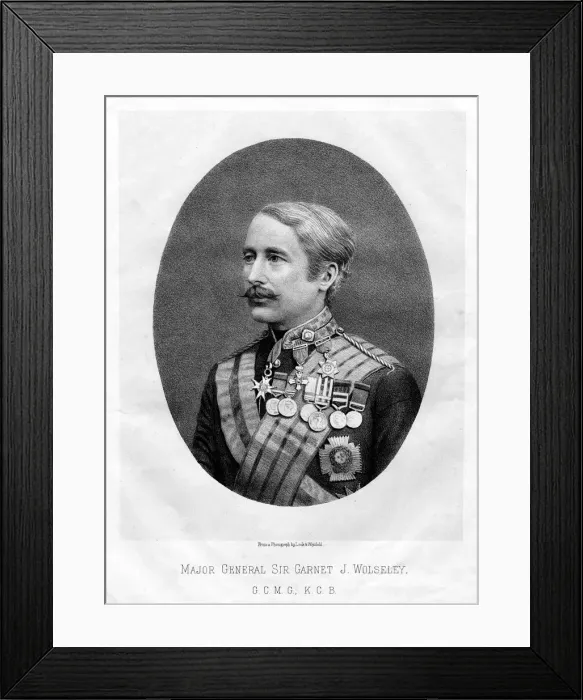 Framed Print : The Right Honourable Garnet Joseph Wolseley, British Field Marshal, 1880 Framed Print : The Right Honourable Garnet Joseph Wolseley, British Field Marshal, 1880