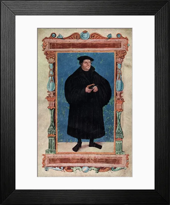 Framed Print : Martin Luther, German theologian and Augustinian monk, 19th century Framed Print : Martin Luther, German theologian and Augustinian monk, 19th century