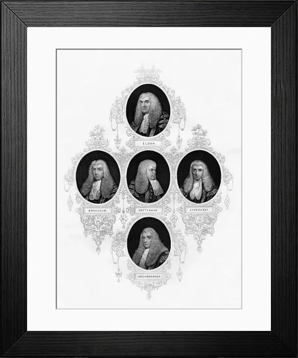Framed Print : Lord Chancellors of Great Britain, 1877 Framed Print : Lord Chancellors of Great Britain, 1877