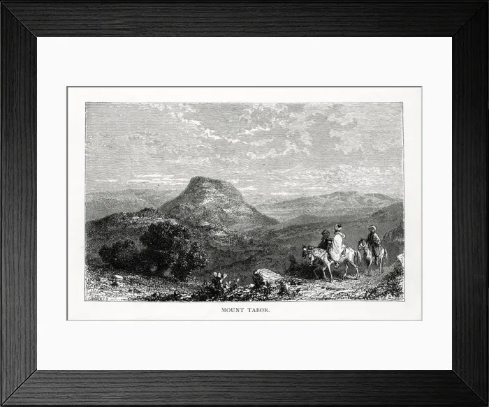 Framed Print : Mount Tabor, 19th century. Artist: Whitehead Framed Print : Mount Tabor, 19th century. Artist: Whitehead