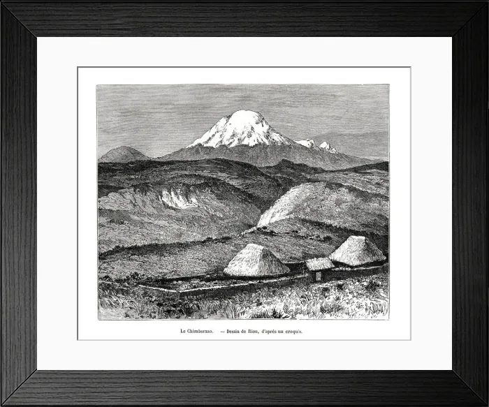 Framed Print : Mount Chimborazo, Ecuador, 19th century. Artist: Edouard Riou Framed Print : Mount Chimborazo, Ecuador, 19th century. Artist: Edouard Riou