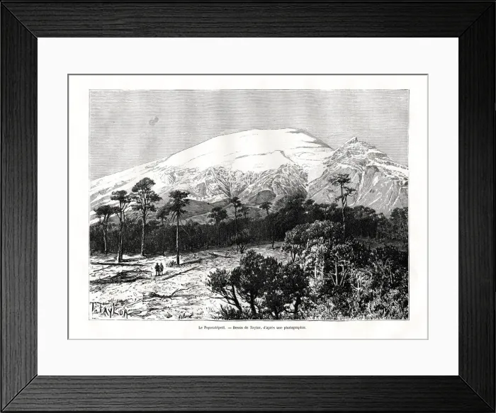 Framed Print : Popocatepetl, Mexico, 19th century Framed Print : Popocatepetl, Mexico, 19th century