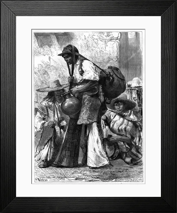 Framed Print : Water vendor, Mexico, 19th century. Artist: Edouard Riou Framed Print : Water vendor, Mexico, 19th century. Artist: Edouard Riou
