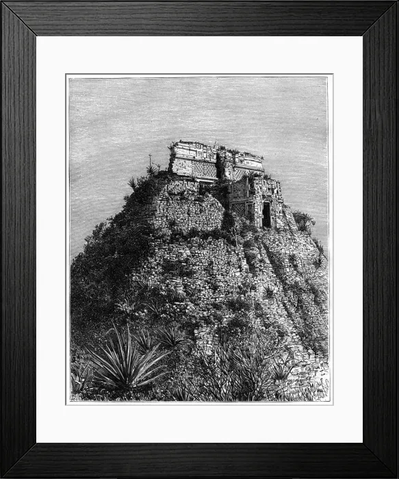 Framed Print : Uxmal, Pre-Columbian ruined city of the Mayan civilization, Yucatan, Mexico, 19th centArtist: T Taylor Framed Print : Uxmal, Pre-Columbian ruined city of the Mayan civilization, Yucatan, Mexico, 19th centArtist: T Taylor