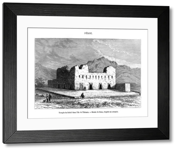 Framed Print : The Temple of the Sun on the island of Titicaca, Peru, 19th century. Artist: Edouard Riou Framed Print : The Temple of the Sun on the island of Titicaca, Peru, 19th century. Artist: Edouard Riou