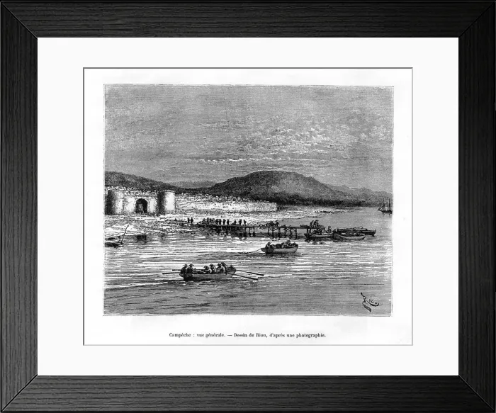 Framed Print : Campeche, Yucatan, Mexico, 19th century. Artist: Edouard Riou Framed Print : Campeche, Yucatan, Mexico, 19th century. Artist: Edouard Riou
