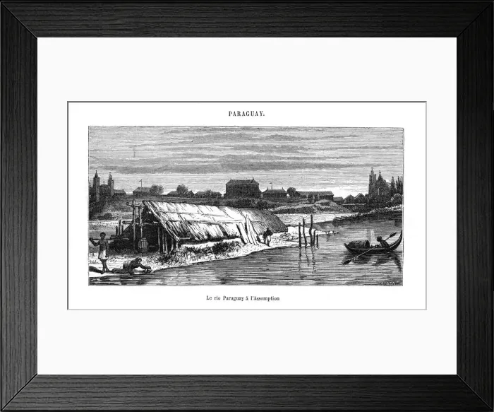 Framed Print : River Paraguay, South America, 19th century Framed Print : River Paraguay, South America, 19th century