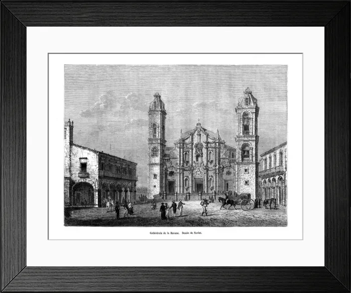 Framed Print : Havana Cathedral, Cuba, 19th century. Artist: Navlet Framed Print : Havana Cathedral, Cuba, 19th century. Artist: Navlet