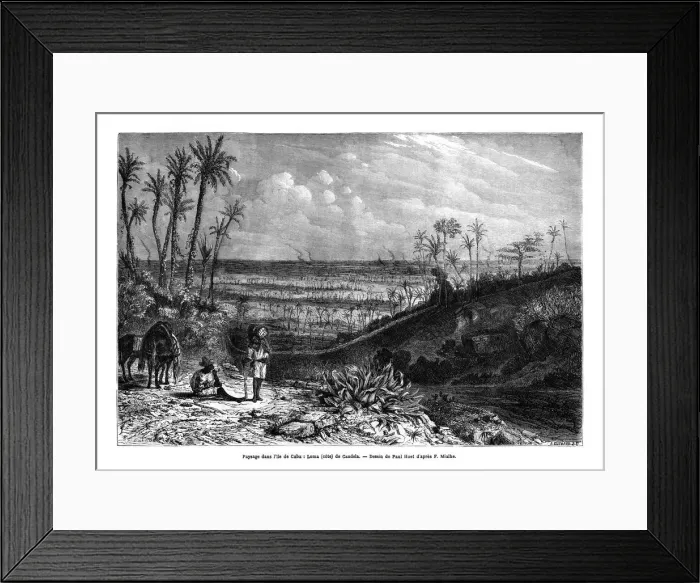 Framed Print : Landscape in the island of Cuba, 1859. Artist: Paul Huet Framed Print : Landscape in the island of Cuba, 1859. Artist: Paul Huet