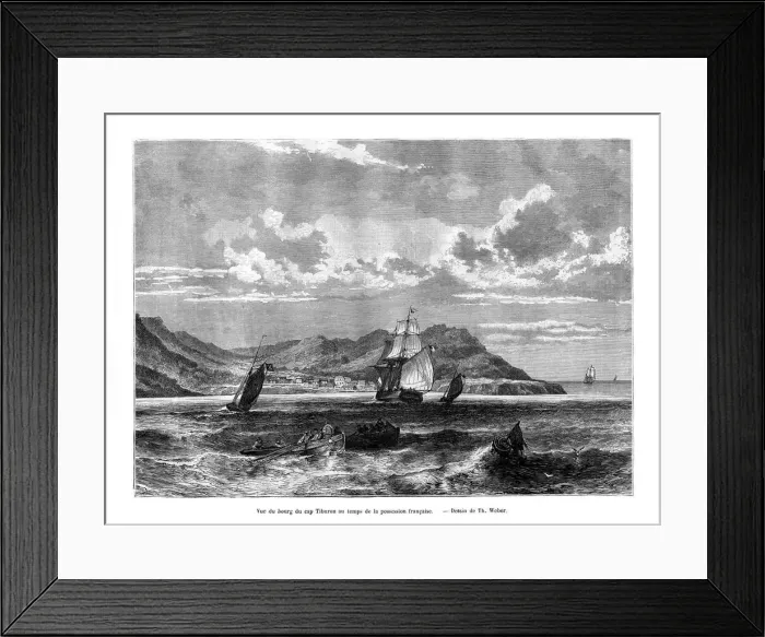 Framed Print : Cap Tiburon, Haiti, 19th century. Artist: T Weber Framed Print : Cap Tiburon, Haiti, 19th century. Artist: T Weber