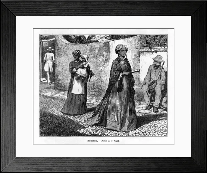 Framed Print : Haitian women, 19th century. Artist: T Wust Framed Print : Haitian women, 19th century. Artist: T Wust