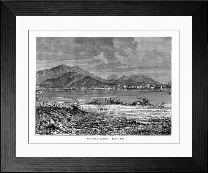 Framed Print : Cap Haitien, Haiti, 19th century. Artist: Charles Barbant Framed Print : Cap Haitien, Haiti, 19th century. Artist: Charles Barbant