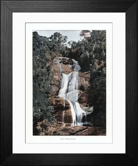 Framed Print : Waterfall in Tijuca, Rio de Janeiro, Brazil, 19th century Framed Print : Waterfall in Tijuca, Rio de Janeiro, Brazil, 19th century